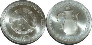 O476 Germany 10 Marks Johann Friedrich Böttger 1969 Argent Silver FDC !!!