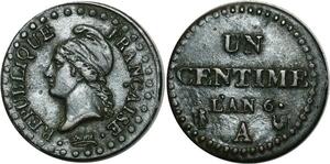 O538 Rare !!! France Un Centime Dupré 6 A Paris 53/36 !!-- >Make offer