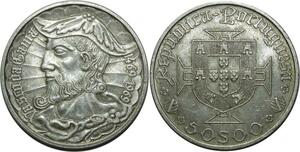 O763 Portugal 50 Escudos Vasco de Gama 1969 Argent Silver