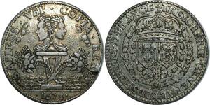 O798 Rare ! Jeton Trésorerie Générale Fermes de France Louis XIII 1628 Argent