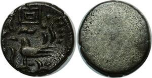 O833 Cambodge 2 Pe 1/2 Fuang Uniface Norodom I 1847 silver AU !!!