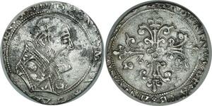 O852 Urbain VIII 1623-1644 1/2 Franc 1633 Avignon Silver XF to AU !!