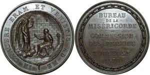 O970 Jeton Bureau de la Miséricorde Commissions des Prisons Toulouse 1570