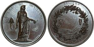 O976 Médaille Comice Montluçon Oudiné Beliers 1852