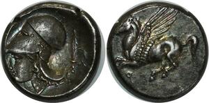 O1009 Corinthia Statère Corinthe Corinthie 340 AC Silver SUP