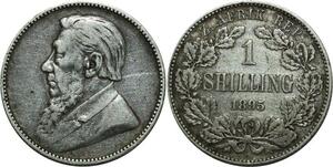 O1088 Rare ! South Africa 1 Shilling Zuid Afrikaansche 1892 XF !!