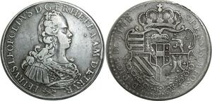 O1097 Italy Pietro Léopoldo I di Lorena 1765-1790 Francescone 10 Paoli 1769 Silver