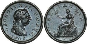 O1113 Great Britain Penny Georges III 1806 XF - >Make offer