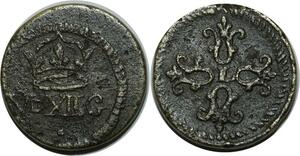 O1144 France Rare Poids Monetaire Demi Franc V Deniers XII Grains Louis XIII