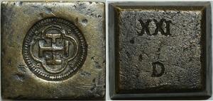 O1156 Rare Spain Poids Monetaire octuple Pistole Charles Quint milieu du XVIIIe