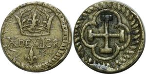 O1173 Rare Spain Quadruple Ecu d' Or de Charles Quint 1517-1556 