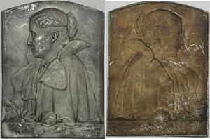 O1203 Fonte 12 CM Epreuve auteur Ch. Pillet Intimite Femme Annie Silvered 3/4