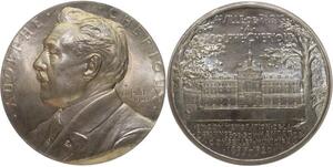 O1269 Rare coffret Médaille Pillet Adolphe Cherious 1920 25 ans Paris FDC