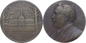 O1270 Rare Médaille atelier Pillet Adolphe Cherious 1920 25 ans mandat Paris
