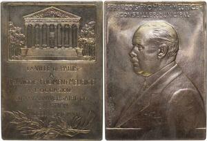 O1283 Rare Plaque atelier Ch. Pillet 1915 Froment 25 ans Paris Conseiller FDC