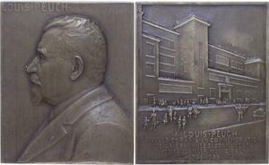 O1289 Rare Plaque atelier Pillet 1933 Louis Peuch 25 ans Paris Conseiller