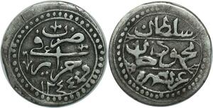 O1325 Algeria 1/8 Boudjou Mahmud II 1244 1829 silver