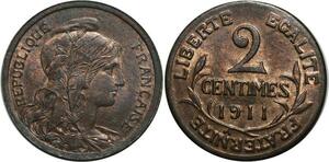 O1476 France 2 Centimes Dupuis 1911 Splendide