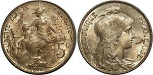 O1478 France 5 Centimes Dupuis 1916 MS64 FDC !! ->Faire offre