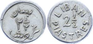 O1720 Liban émission locale 2 1/2 Piastres s.d. 1942-1945 SUP