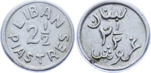 O1721 Liban émission locale 2 1/2 Piastres s.d. 1942-1945
