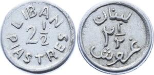 O1723 Liban émission locale 2 1/2 Piastres s.d. 1942-1945 SUP >Make offer