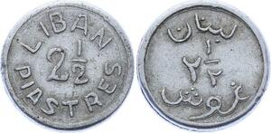 O1724 Liban émission locale 2 1/2 Piastres s.d. 1942-1945