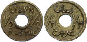 O1727 Liban émission locale 1/2 Piastre laiton s.d. 1942-1945