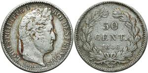 O1896 France 50 Centimes Cérès 1846 A Paris Argent