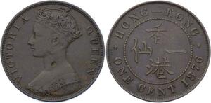 O1928 Hong Kong 1 Cent Victoria 1876 -> M offer