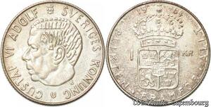 S8114 Sweden 1 Kronor Gustav VI 1964 Silver ->Make offer