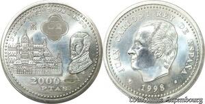 S8147 Spain 2000 Pesetas Juan Carlos I 1975 - 2014 1998 Argent FDC