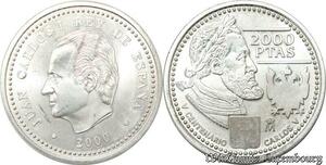 S8149 Spain 2000 Pesetas Juan Carlos I 1975- 2014 2000 Argent FDC