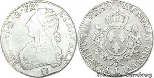 S8170 France Ecu Louis XVI Branches OlivIs 1790 I Limoges Argent Silver