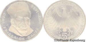 S8181 Allemagne 5 Mark Gauss 1977 J Argent Silver SPL FDC - Faire Offre 