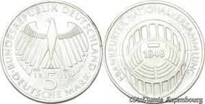 S8187 Allemagne 5 Mark 1973 Nationalversammlung G Argent Silver SPL FDC 