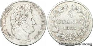 S8199 France 5 Francs Louis-Philippe 1835 B Rouen Argent Silver - Faire Offre 