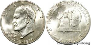 S8485 USA 1 Dollar Eisenhower 1976 S Argent Silver FDC UNC ->Faire Offre