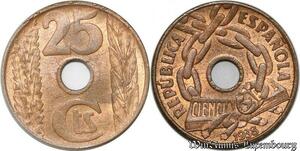 S8498 Espagne 25 Centimos 1938 UNC FDC ! -> Faire Offre