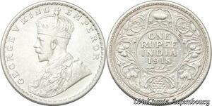 S8541 Inde One Rupee George V 1918 Argent Silver -> Faire Offre