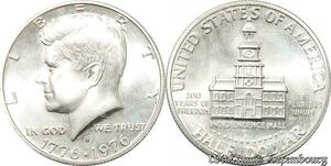 S8548 USA Half Dollar Kennedy 1976 S UNC Silver
