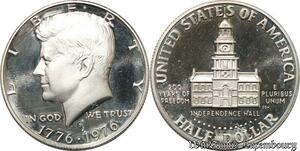 S8549 USA Half Dollar Kennedy 1976 S Proof UNC Silver