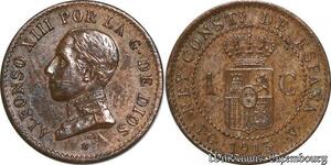 S8678 Espagne 1 Cent Alphonse XIII 1913 Unc ->Make offer