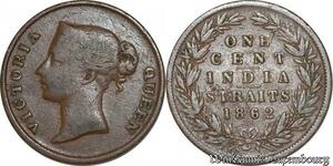 S8683 India One Cent Victoria 1862 ->Make offer