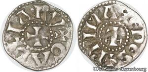S8699 Rare France Denier Anonyme Lyon Archevêché  1260-1300 Prima Sedes Galliarv Argent