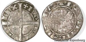 S8708 France Blanc dentillé Charles VII Dauphiné Roi Patard Romans Argent Silver