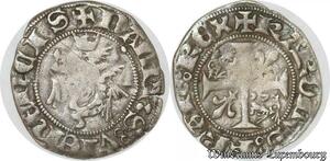 S8724 Rare France Liard au dauphin Romans Dauphiné Charles VII roi Et dauphin 