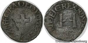 S8726 France Liard à la Croisette Royaume Navae Bearn Henri d’Albret 1518-1555 