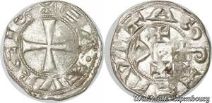 S8731 Rare France Denier Cahors Évêché 1220-1240 Civitas CA. Tvrcis Argent