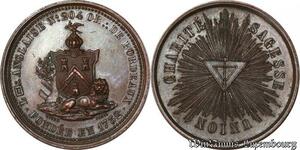 S8751 France Médaille Maconnerie Orient Bordeaux Loge anglaise Stern 1860 1879 SUP